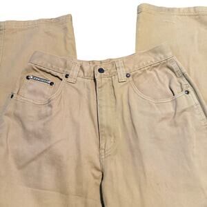 MAC Sport Khaki Straight Leg Pants, Tan Cotton Twill Casual, Men's Size 32